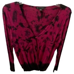 Rock & Republic Tie Dye Ombré Faux
Wrap Long Sleeve Top - XS